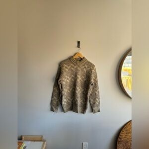 Vintage wool cream thick small chunky sweater